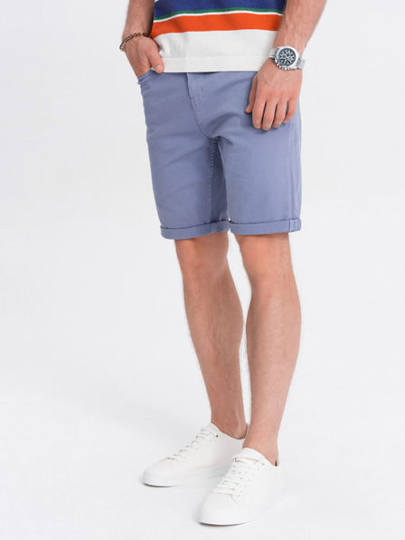 Ombre Clothing Svetlomodré pánske voľnočasové šortky Ombre Clothing W303
