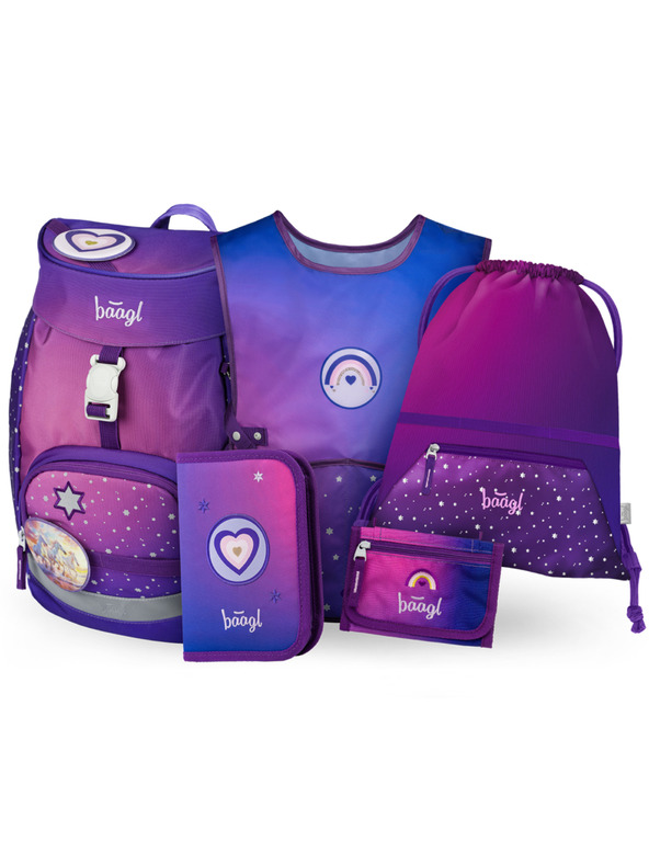 BAAGL  BAAGL SET 5 Airy Kone srdce: batoh, peračník, vrecko, zástena, peňaženka