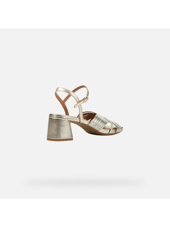 Geox Strieborné dámske sandále Geox Genziana Mid