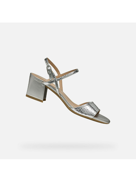 Geox Strieborné dámske sandále Geox New Eraklia 50