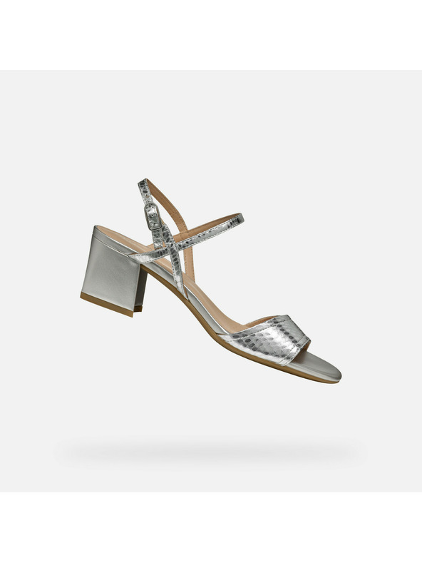 Geox Strieborné dámske sandále Geox New Eraklia 50