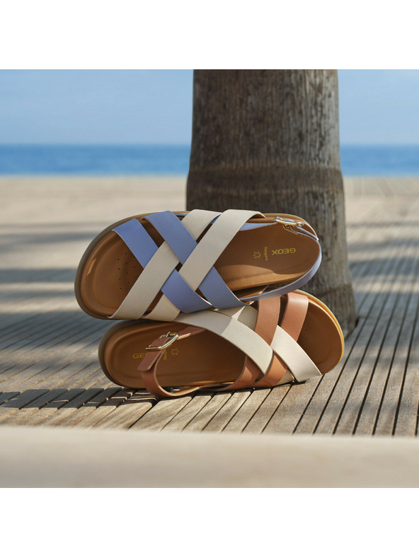 Geox Hnedé dámske sandále Geox Adelash