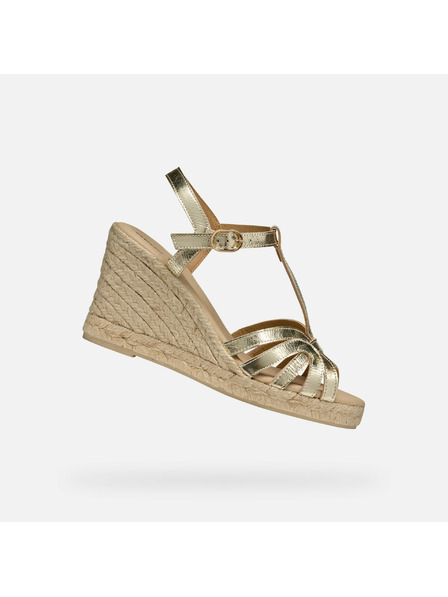 Geox Zlaté dámske sandále Geox Gelsa