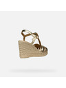 Geox Zlaté dámske sandále Geox Gelsa
