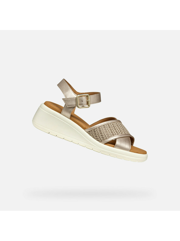 Geox Strieborné dámske sandále Geox Meliconia