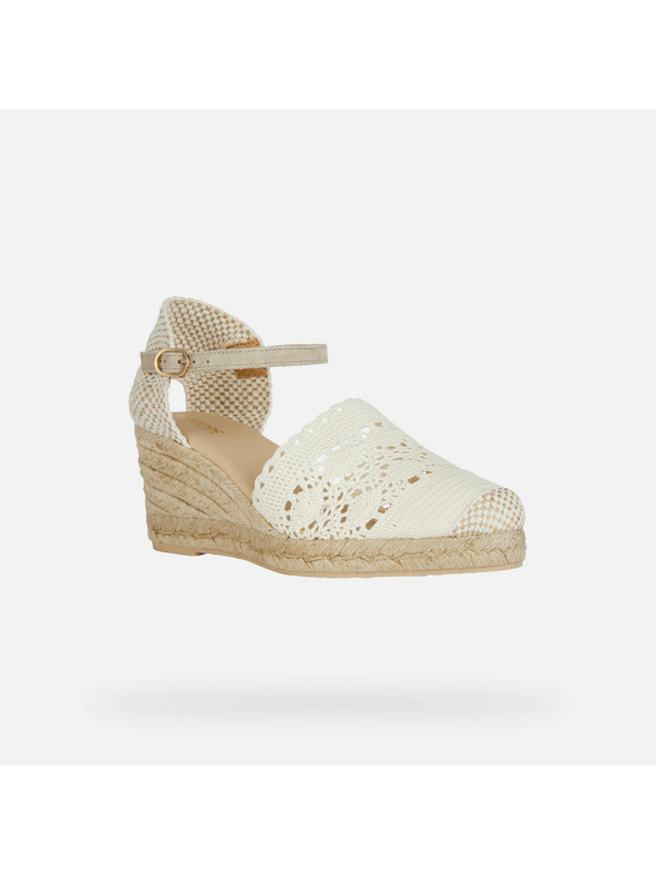 Geox Krémové dámske sandále Geox Gelsa Low
