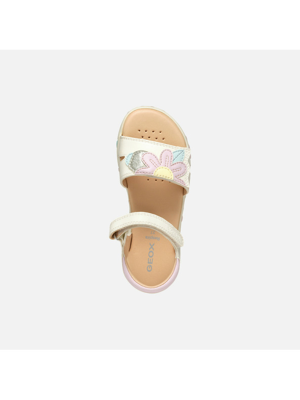 Geox Biele dievčenské sandále Geox Sandal Haiti