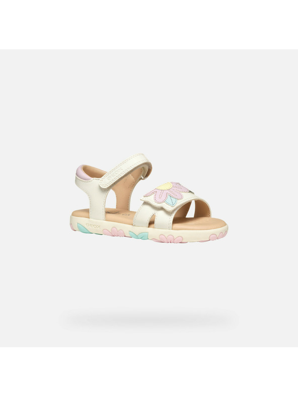 Geox Biele dievčenské sandále Geox Sandal Haiti