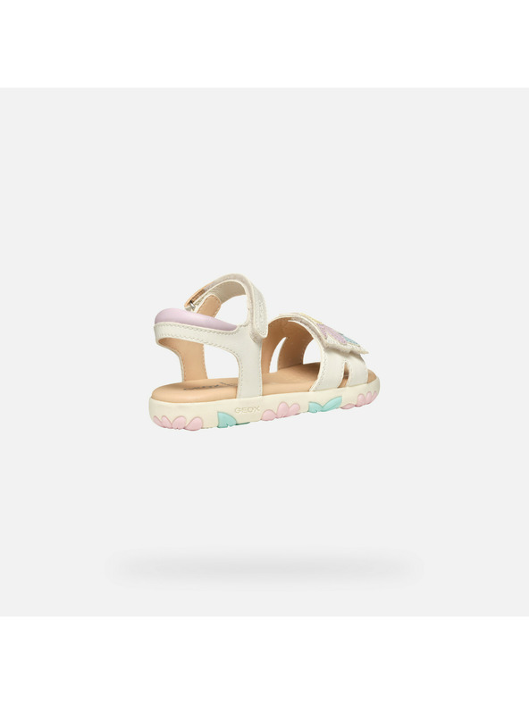 Geox Biele dievčenské sandále Geox Sandal Haiti
