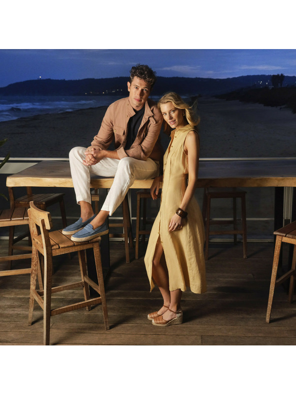 Geox Modré pánske mokasíny Geox Costuni