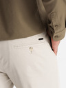 Ombre Clothing Pánske chino nohavice REGULAR FIT béžové Ombre Clothing