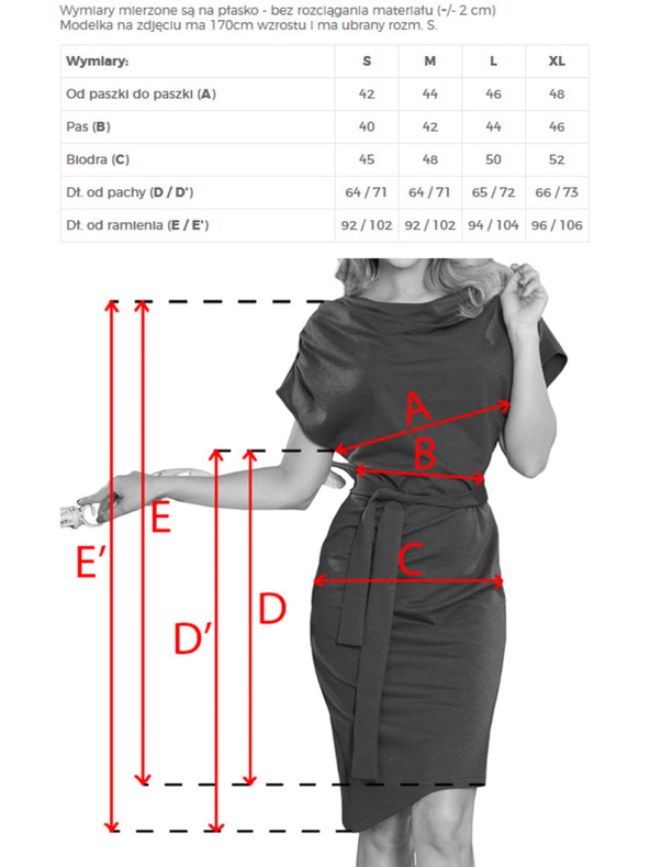 numoco ROXI šaty s asymetrickou sukňou a pásom