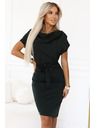 numoco ROXI šaty s asymetrickou sukňou a pásom