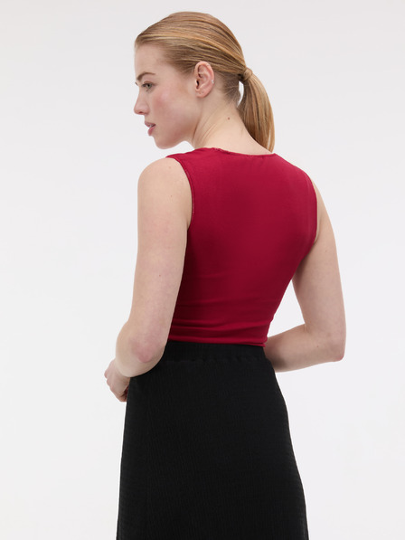 Orsay Červené dámske tielko s riasením ORSAY