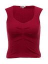 Orsay Červené dámske tielko s riasením ORSAY