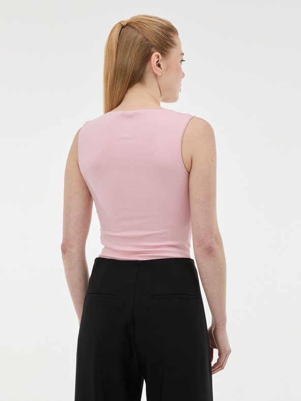 Orsay Svetloružové dámske tielko s riasením ORSAY