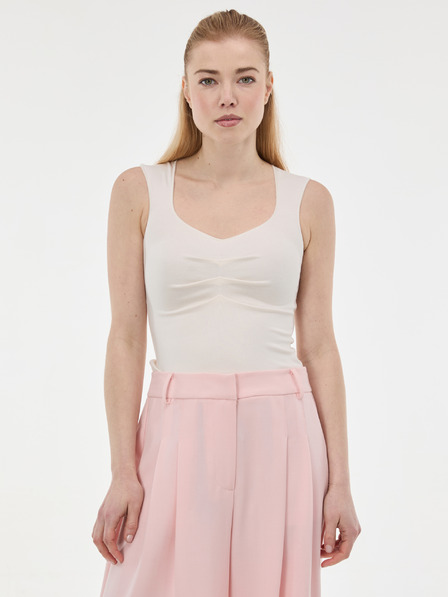 Orsay Krémové dámske tielko s riasením ORSAY