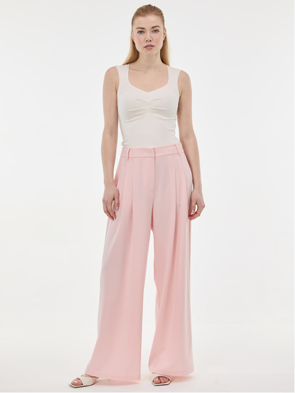 Orsay Krémové dámske tielko s riasením ORSAY