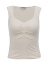 Orsay Krémové dámske tielko s riasením ORSAY