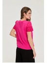 Moodo Hladké tričko fuchziové Moodo