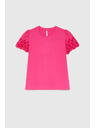 Moodo Hladké tričko fuchziové Moodo