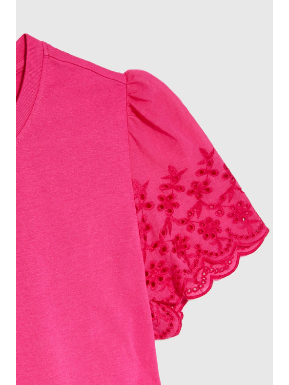 Moodo Hladké tričko fuchziové Moodo
