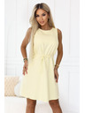 numoco VICTORIA Lichobežníkové šaty bez rukávov s páskom - masláková žltá