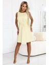 numoco VICTORIA Lichobežníkové šaty bez rukávov s páskom - masláková žltá