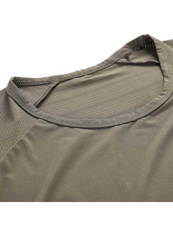 ALPINE PRO Pánske funkčné tričko s cool-dry ALPINE PRO BOND 3 stone gray