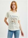 Orsay Krémové dámske tričko ORSAY
