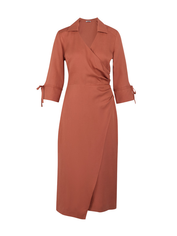 Orsay Hnedé dámske zavinovacie šaty ORSAY