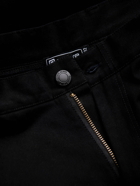 Ombre Clothing Čierne pánske cargo nohavice Ombre Oblečenie