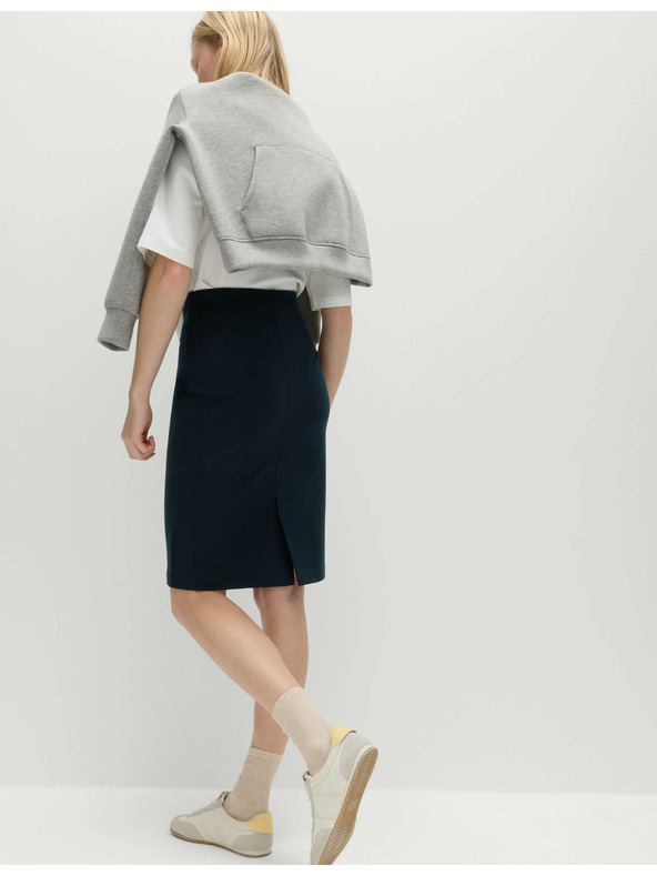 Marks & Spencer Žerzejová puzdrová sukňa po kolená Marks & Spencer námorná modrá