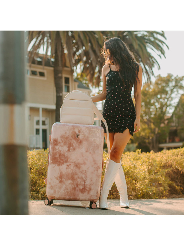 Heys Ružový vzorovaný cestovný kufor Heys Tie-Dye M