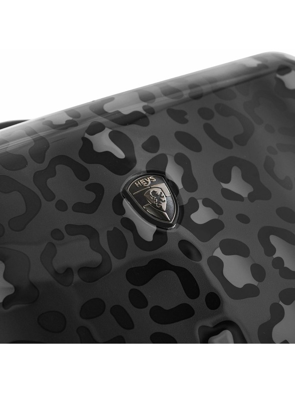 Heys Cestovný kufor Heys Black Patterned Black Leopard L