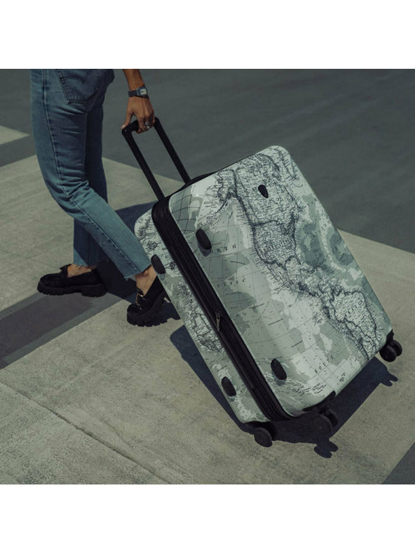 Heys Modrý vzorkovaný cestovný kufor Heys Journey 3G L