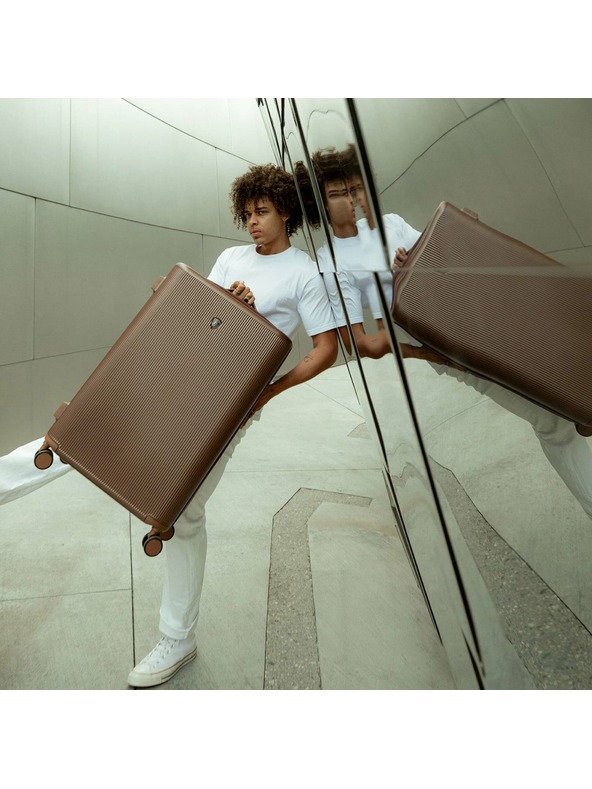 Heys Béžový cestovný kufor Heys Earth Tones M Atmosphere