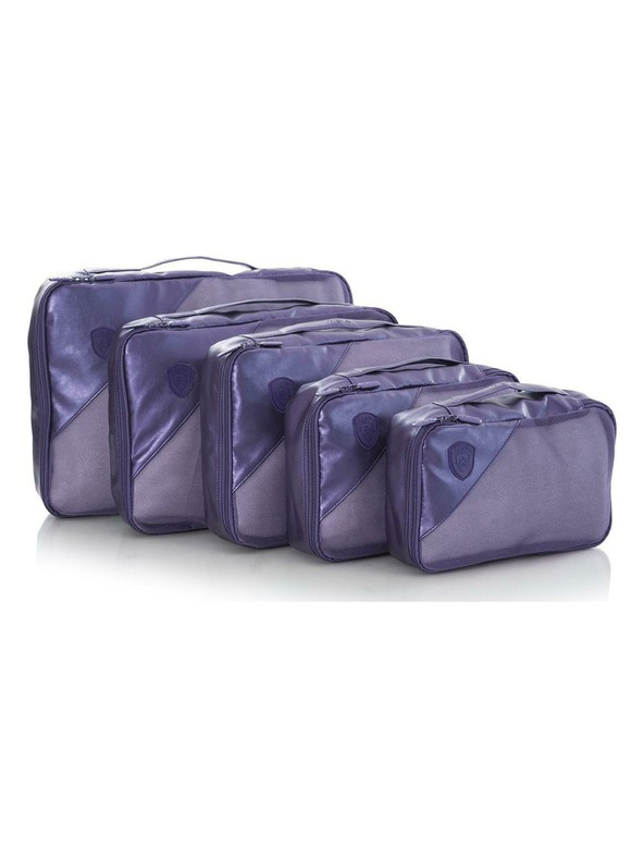 Heys Sada piatich cestovných tašiek v tmavo modrej farbe Heys Metallic Packing Cube 5pc