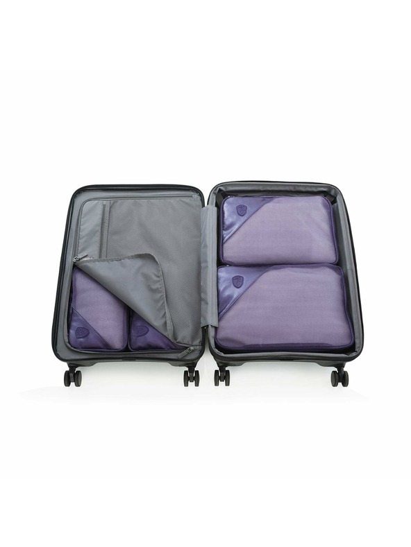 Heys Sada piatich cestovných tašiek v tmavo modrej farbe Heys Metallic Packing Cube 5pc