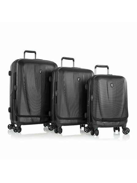 Heys Sada cestovných kufrov Heys Vantage Smart Luggage S,M,L Black – sada 3 kufrov