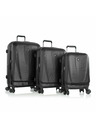Heys Sada cestovných kufrov Heys Vantage Smart Luggage S,M,L Black – sada 3 kufrov