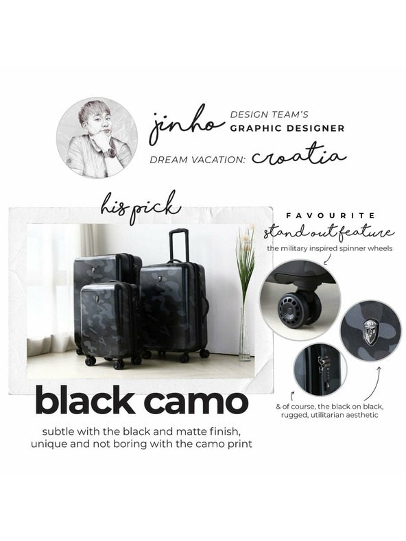 Heys Cestovný kufor Heys Black Camo M