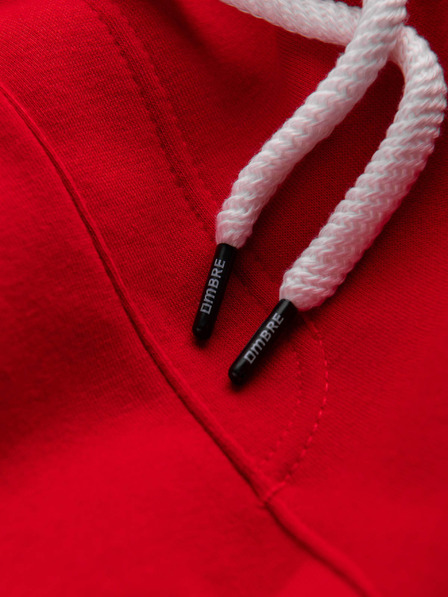 Ombre Clothing Pánske tepláky - červená P866 Ombre Clothing
