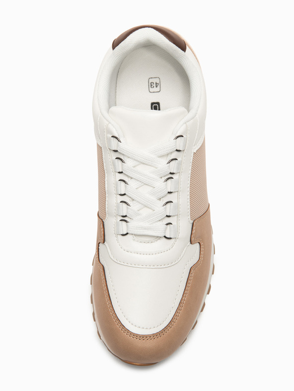 Ombre Clothing Topánky OM-FOSL-0243 - biele/pieskové Ombre Clothing