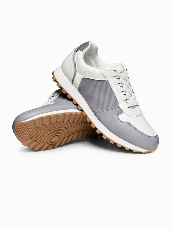 Ombre Clothing Topánky OM-FOSL-0243 - biela/svetlo sivá Ombre Clothing