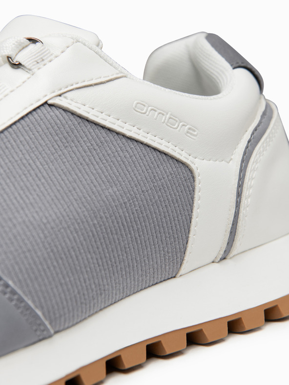 Ombre Clothing Topánky OM-FOSL-0243 - biela/svetlo sivá Ombre Clothing