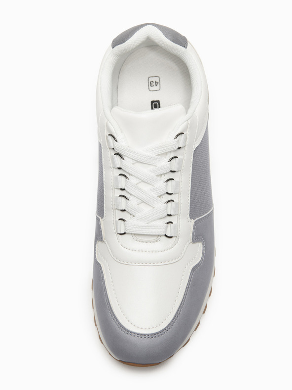 Ombre Clothing Topánky OM-FOSL-0243 - biela/svetlo sivá Ombre Clothing