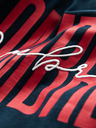 Ombre Clothing Pánske bavlnené tričko s dvojitým logom - tmavo modré V3 S2041 Ombre Clothing
