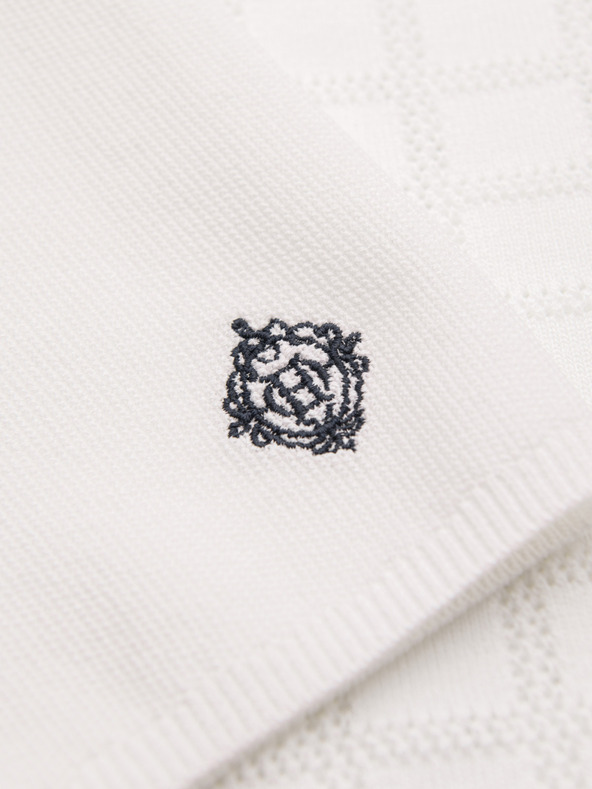 Ombre Clothing Pánska viskózová prelamovaná polokošeľa - biela V1 OM-POSS-0168 Ombre Clothing