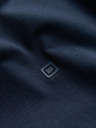 Ombre Clothing Podpísané pánske tričko s V výstrihom a elastánom - tmavo modré V2 S2040 Ombre Clothing